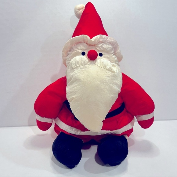 Vintage Santa Claus plush nylon parachute material stuffed toy/collectors item - Picture 1 of 6